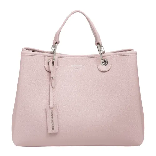 Emporio Armani , Medium Tote Bag with Adjustable Strap and Detachable Strap ,Pink female, Sizes: ONE SIZE