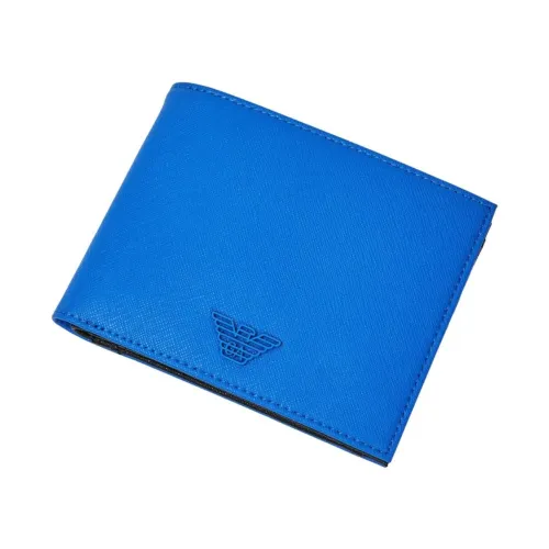 Emporio Armani , Men Wallet with Coin Pocket ,Blue male, Sizes: ONE SIZE
