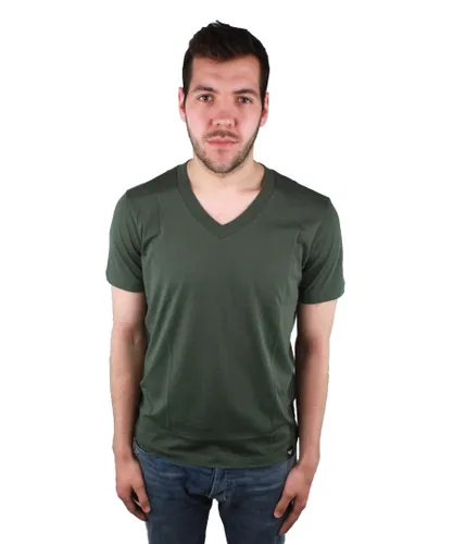 Emporio Armani Mens 3Z1T77 0544 T-Shirt - Green Cotton
