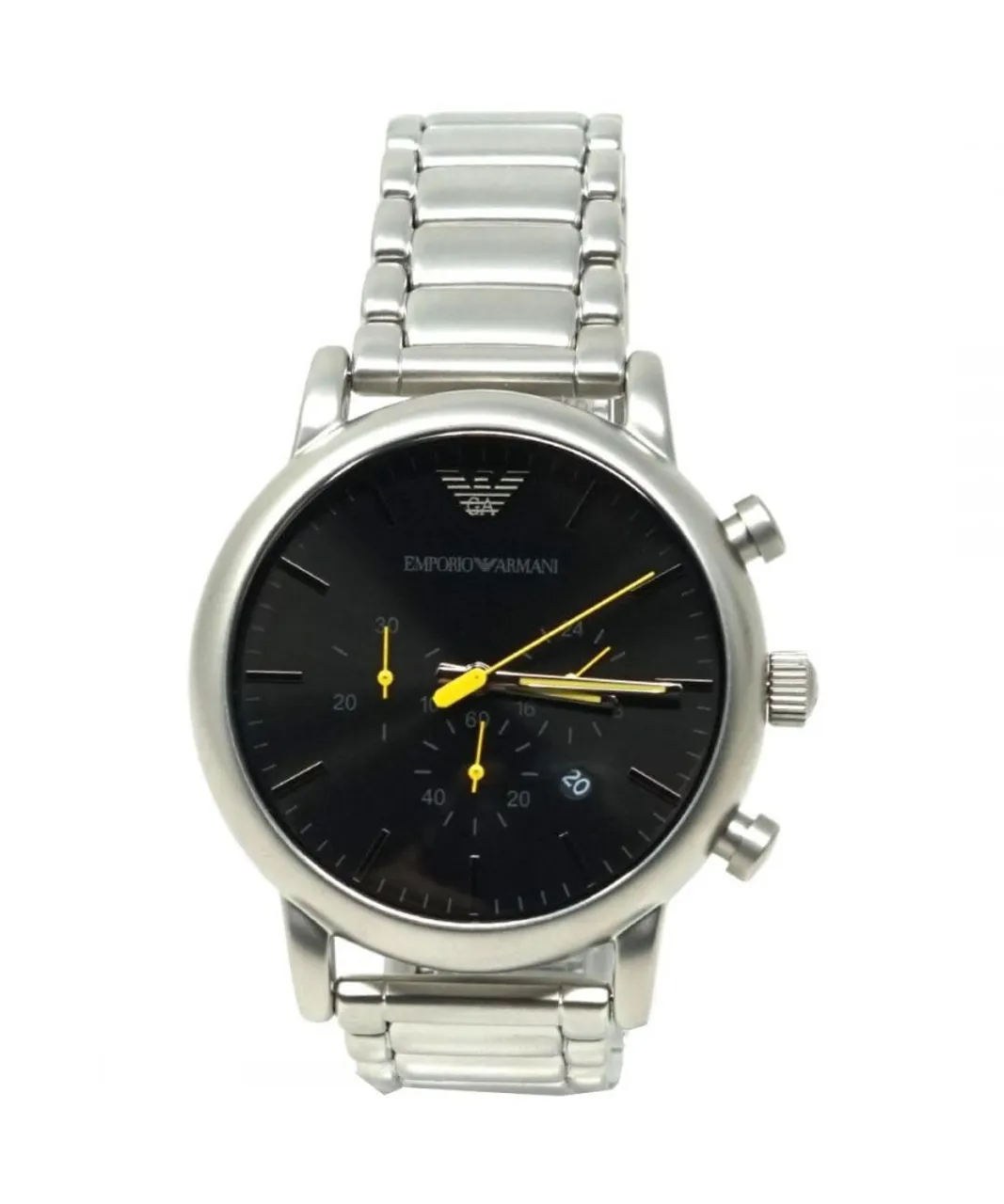Emporio Armani Mens AR11324 Luigi Chronograph Silver Watch Stainless Steel - One Size