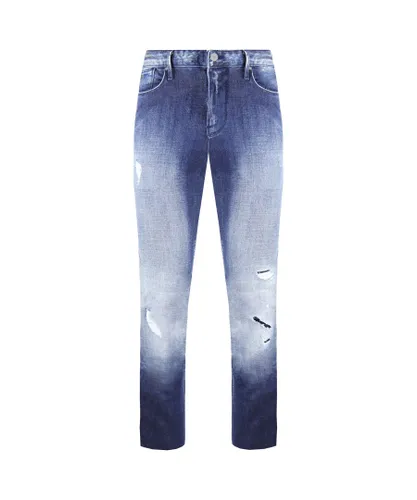 Emporio Armani Mens Blue Jeans - Navy Cotton
