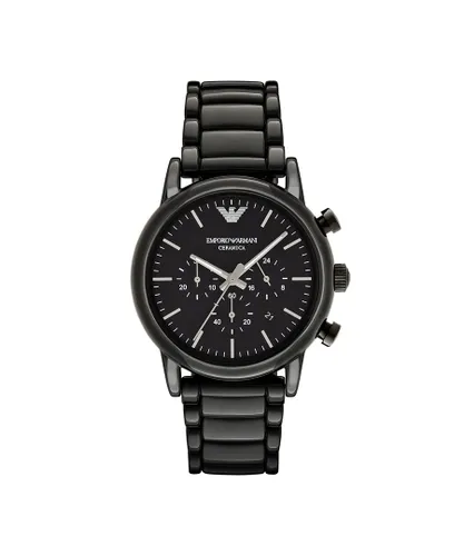 Emporio Armani Mens' Ceramic Chronograph Watch AR1507 - Black Metal - One Size