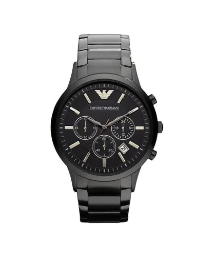 Emporio Armani Mens' Chronograph Watch AR2453 - Black Metal - One Size