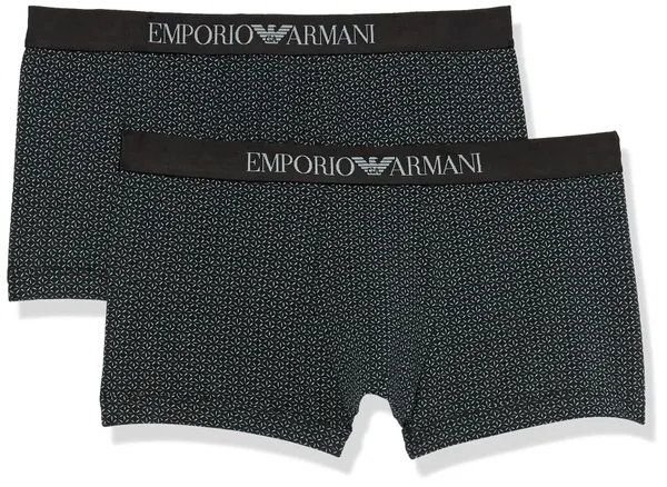 Emporio Armani Men's Classic Pattern Mix 2-Pack Trunks