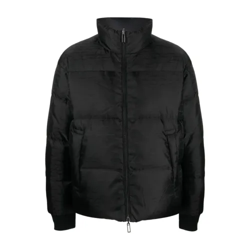 Emporio Armani , Men's Clothing Jackets Black Aw22 ,Black male, Sizes: