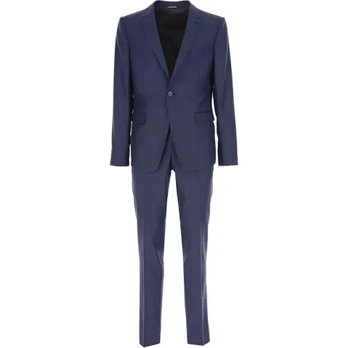Emporio Armani , Men's Clothing Suit Blue Navy Ss23 ,Blue male, Sizes: