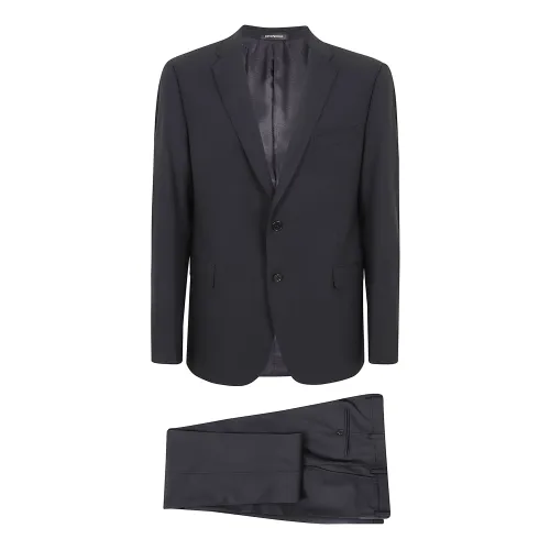 Emporio Armani , Men's Clothing Suits Black Ss24 ,Black male, Sizes: