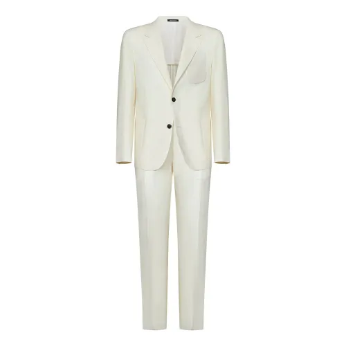 Emporio Armani , Mens Clothing Suits Ivory Ss24 ,Beige male, Sizes: