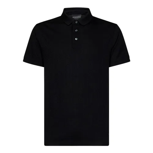 Emporio Armani , Mens Clothing T-Shirts Polos Black Ss24 ,Black male, Sizes: