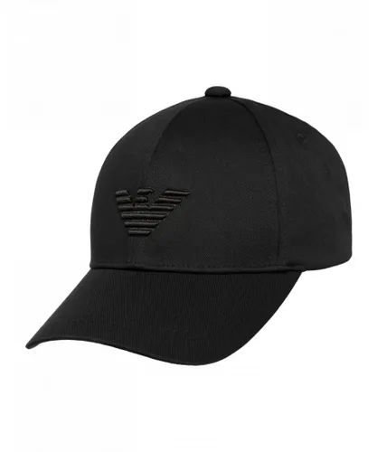 Emporio Armani Mens Embroidered Eagle Baseball Cap - Black - One