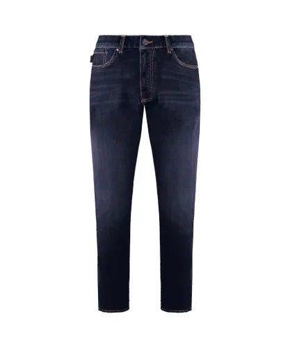 Emporio Armani Mens Extra Slim Fit Jeans - Navy Cotton