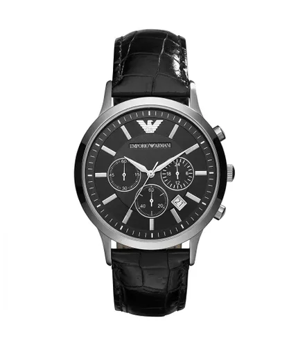 Emporio Armani Mens Horloge AR2447 Black Stainless Steel (archived) - One Size