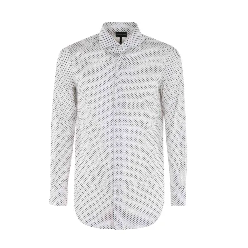 Emporio Armani , Men`s Regular FIT Fully Lined Shirt ,White male, Sizes: