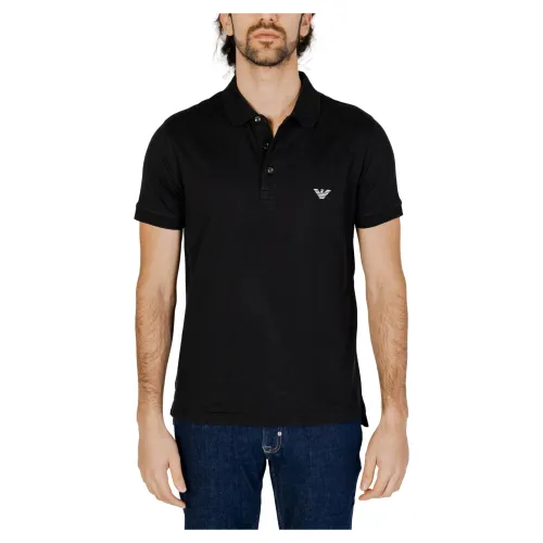 Emporio Armani , Mens Short Sleeve Polo - Spring/Summer Collection ,Black male, Sizes: