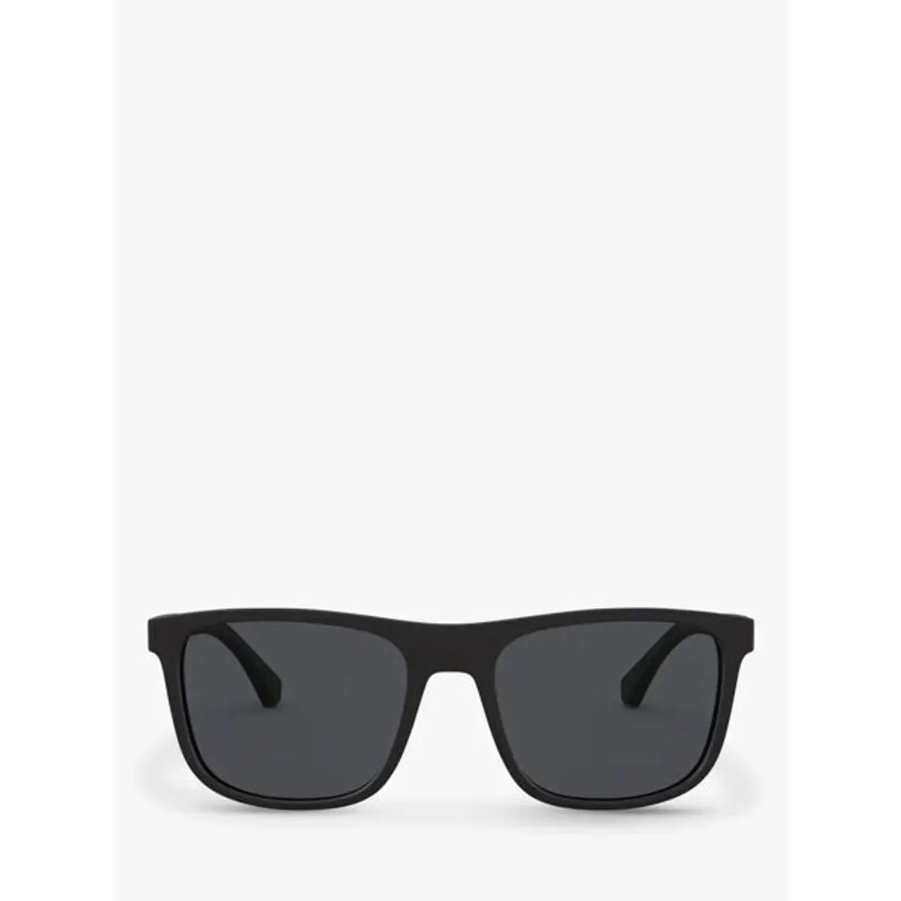 Emporio Armani Men's Square Sunglasses - Matte Black/Grey - Male