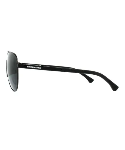 Emporio Armani Mens Sunglasses 2059 320387 Matt Black Grey Metal - One