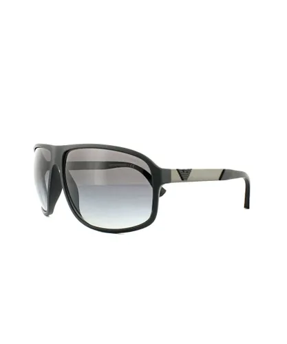 Emporio Armani Mens Sunglasses 4029 50638G Black Rubber Grey Gradient - One