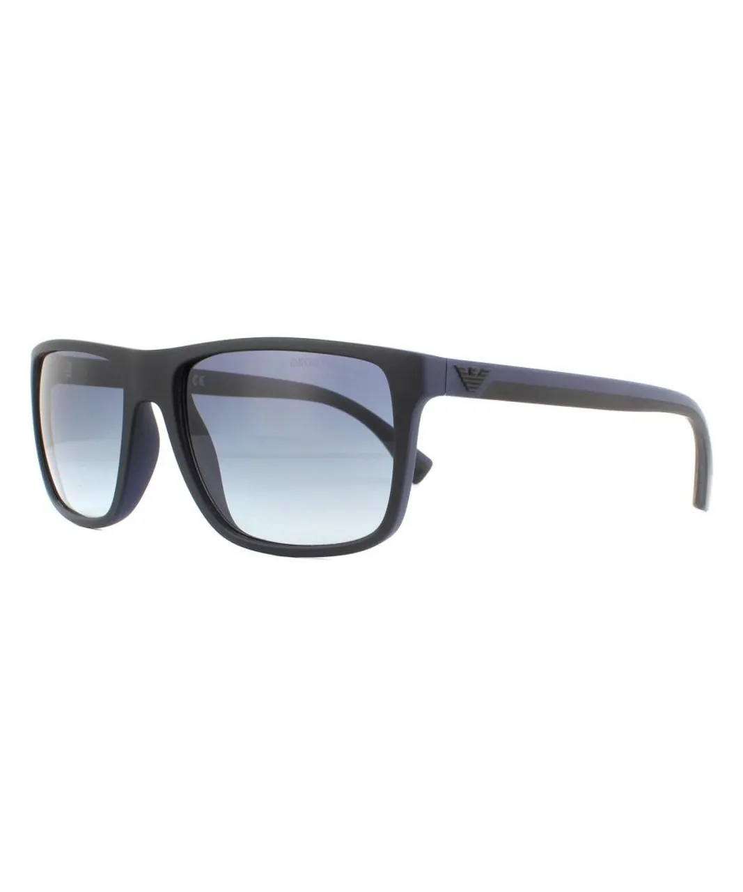 Emporio Armani Mens Sunglasses EA4033 58644L Black and Rubber Blue Gradient - One