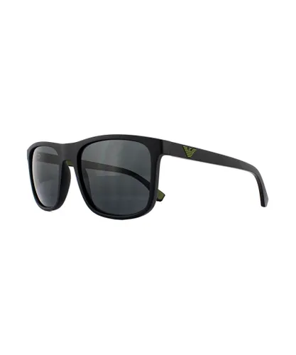 Emporio Armani Mens Sunglasses EA4129 504287 Matte Black Grey Gradient - One