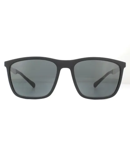 Emporio Armani Mens Sunglasses EA4150 506387 Rubber Black Grey - One