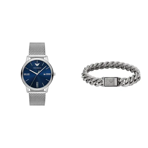 Emporio Armani Men's Watch and Cuff Bracelet - Three-Hand