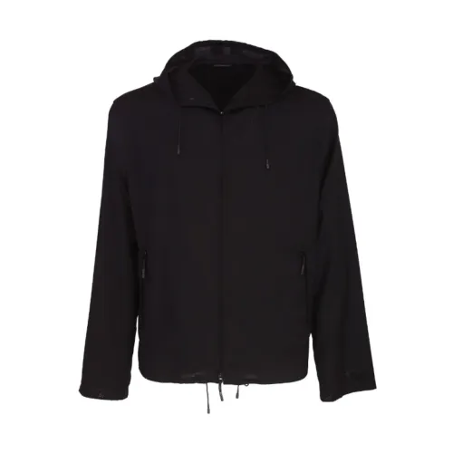 Emporio Armani , Men's Wool Jacket E31R10F1233-999 ,Black male, Sizes: