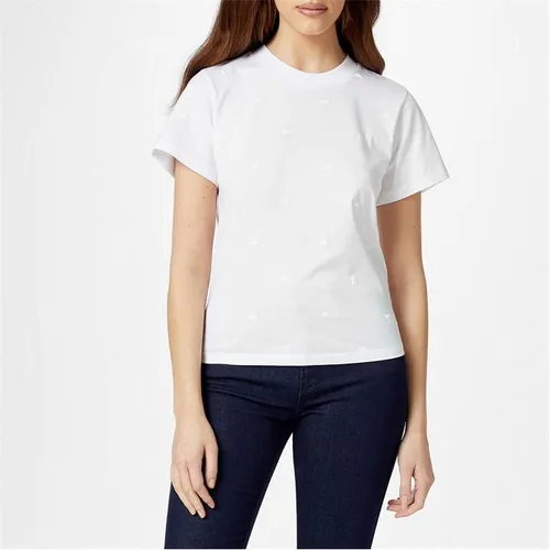 Emporio Armani Micro Logo Print T-Shirt - White