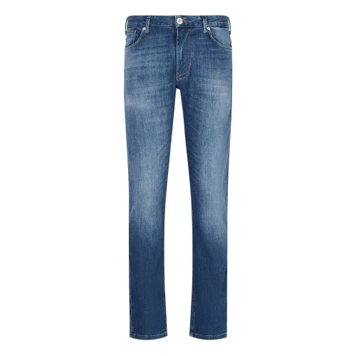 Emporio Armani , Modern Fit Skinny Jeans ,Blue male, Sizes: