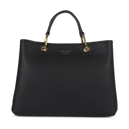 Emporio Armani , MyEA Medium Shopping Bag ,Black female, Sizes: ONE SIZE