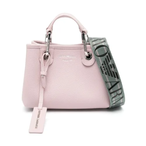 Emporio Armani , Pink Grained Texture Logo Bags ,Pink female, Sizes: ONE SIZE