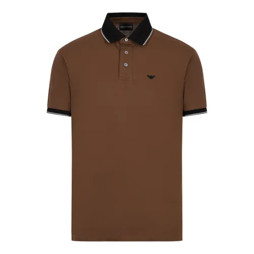 Emporio Armani , Polo Shirts ,Brown male, Sizes: