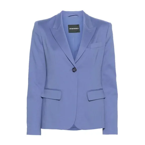 Emporio Armani , Purple Jackets with Peak Lapels ,Purple female, Sizes:
