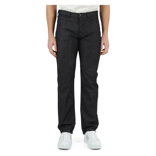 Emporio Armani , Regular Fit Five Pocket Jeans ,Black male, Sizes: