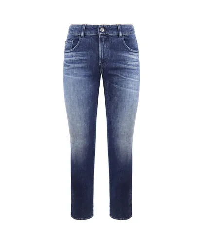 Emporio Armani Regular Fit Mens Jeans - Blue Cotton