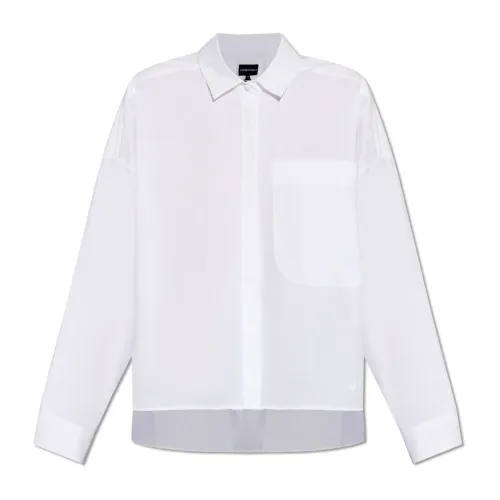 Emporio Armani , Shirt with pocket ,White female, Sizes: