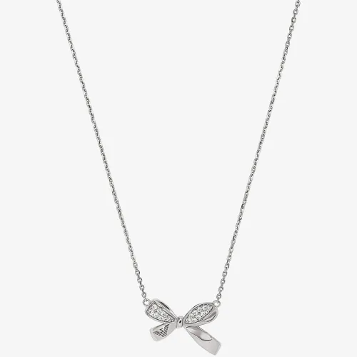 Emporio Armani Silver Bow Pendant Necklace EG3547040