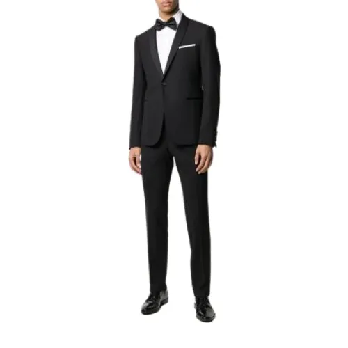 Emporio Armani , Single Breasted Suit Upgrade ,Black male, Sizes: