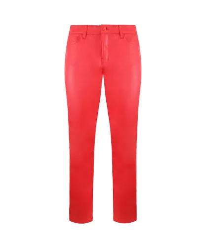 Emporio Armani Skinny Fit Mens Chino Trousers - Red