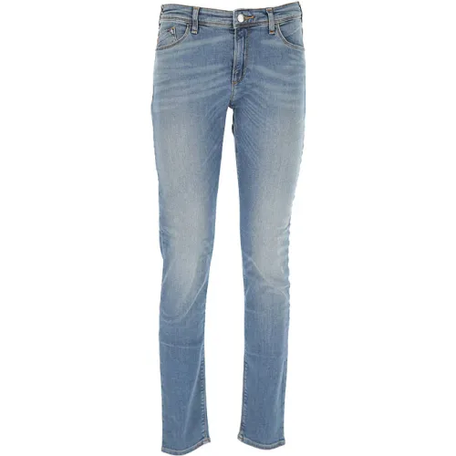 Emporio Armani , Slim-fit Denim Jeans for Women ,Blue female, Sizes:
