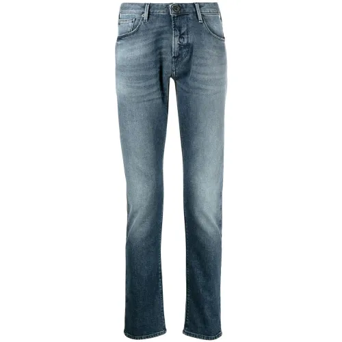 Emporio Armani , Slim Fit Jeans with Side and Back Pockets ,Blue male, Sizes:
