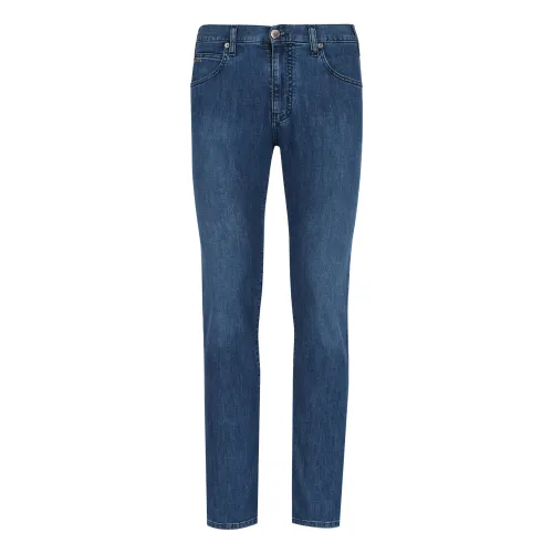 Emporio Armani , Slim-Fit Tejano Denim Jeans ,Blue female, Sizes: