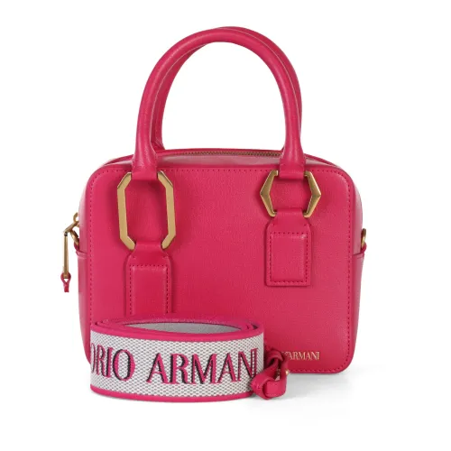 Emporio Armani , Small Logo Printed Handbag ,Pink female, Sizes: ONE SIZE