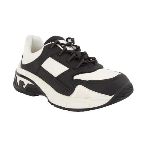 Emporio Armani , SNK Rubbered Pu+Nylo Nero Sneakers ,Black male, Sizes: