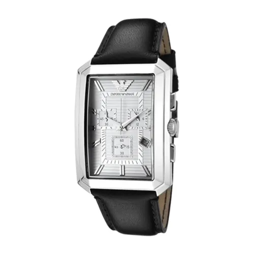 Emporio Armani , Sophisticated Ar0472 Quartz Watch ,Black unisex, Sizes: ONE SIZE