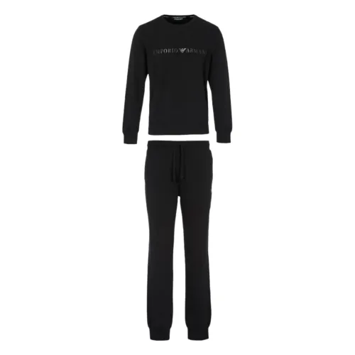 Emporio Armani , Sporty Long Sleeve Armani Underwear ,Black male, Sizes: S