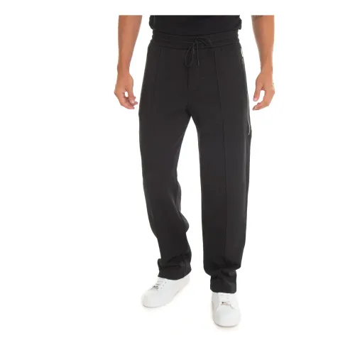 Emporio Armani , Stretch Waist Overalls with Zip Pockets ,Black male, Sizes: