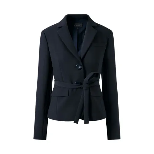 Emporio Armani , Striped Oversized Jacket ,Blue female, Sizes: