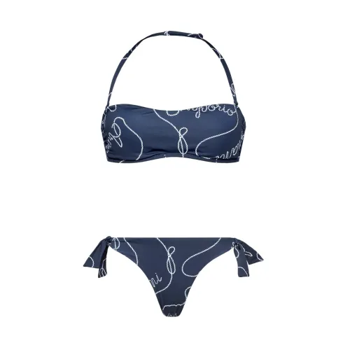 Emporio Armani , Stylish Bikini for Beach and Pool Adventures ,Blue female, Sizes: