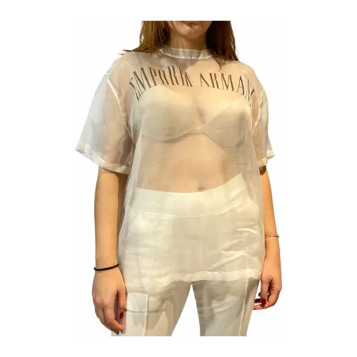 Emporio Armani , Stylish Blouses for Women ,White female, Sizes: