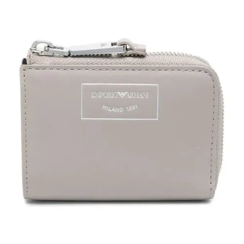 Emporio Armani , Stylish Leather Wallet for Women ,Beige female, Sizes: ONE SIZE